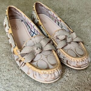 Coach Tan Flats Comfortable Everyday Loafers